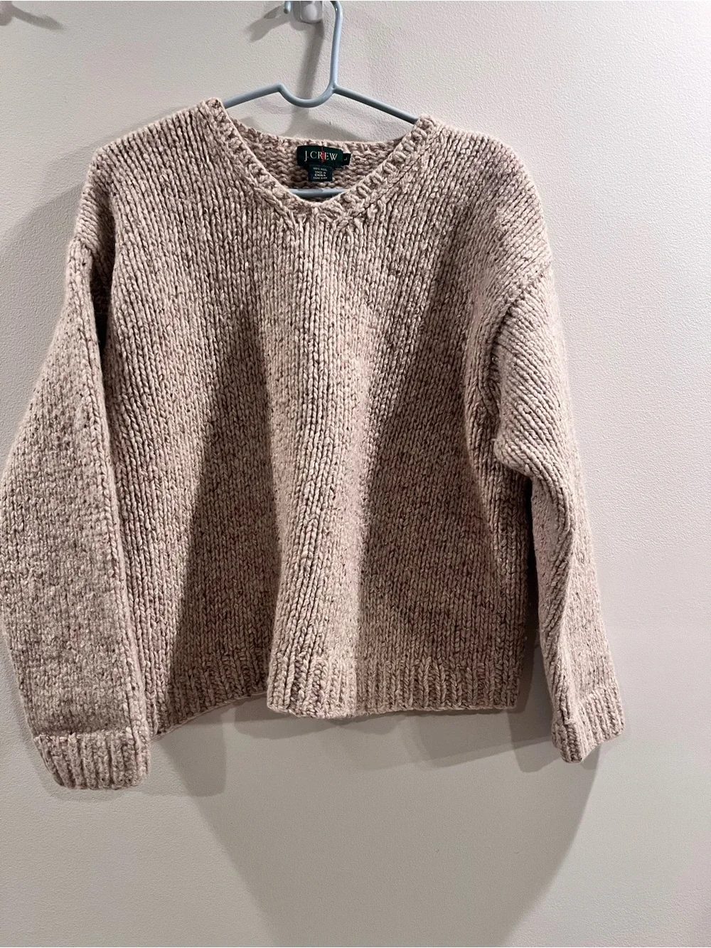 Vintage 90s J. Crew Green Tag 100% Wool Chunky Knit Sweater